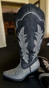 Somebody’s Problem Cowboy Boots {Black}