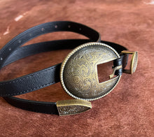 The Oakley Black Western Belt {Gold Buckle)