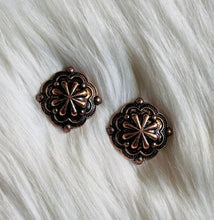 Greeley Large Concho Earrings {Copper}