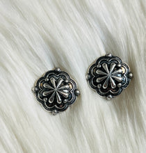 Greeley Large Concho Earrings {Silver}