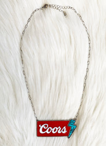 Coors Bolt Necklace {Red}