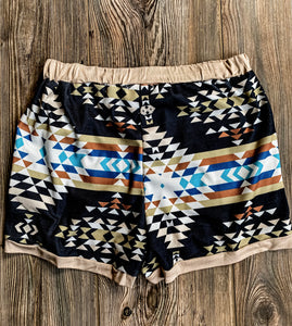 Monterey Aztec Shorts {Tan}