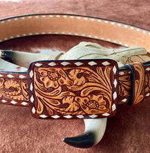 The Roamy Tooled Belt and Buckle
