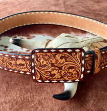 The Roamy Tooled Belt and Buckle