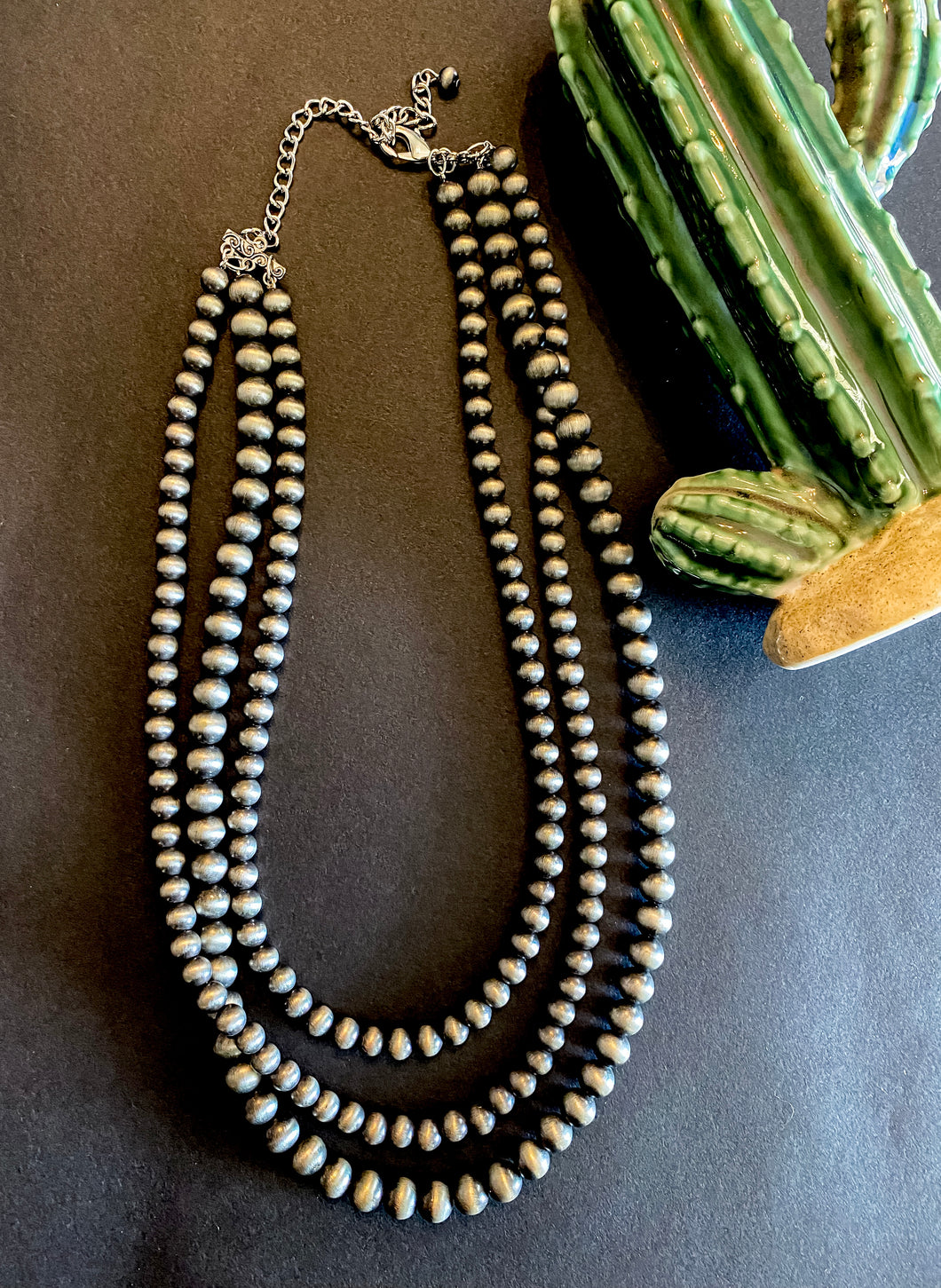 3 Strand 24” Navajo Pearl Necklace Set
