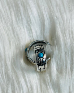 Chimayo Aztec Hoop Earrings {Turquoise}