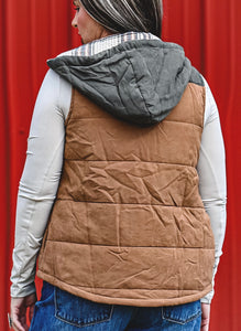 The Lane Hooded Vest {Olive}