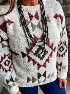 The Chandler Aztec Sweater {Cream}