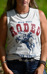 Vintage Wild West Rodeo Tank {Bone}