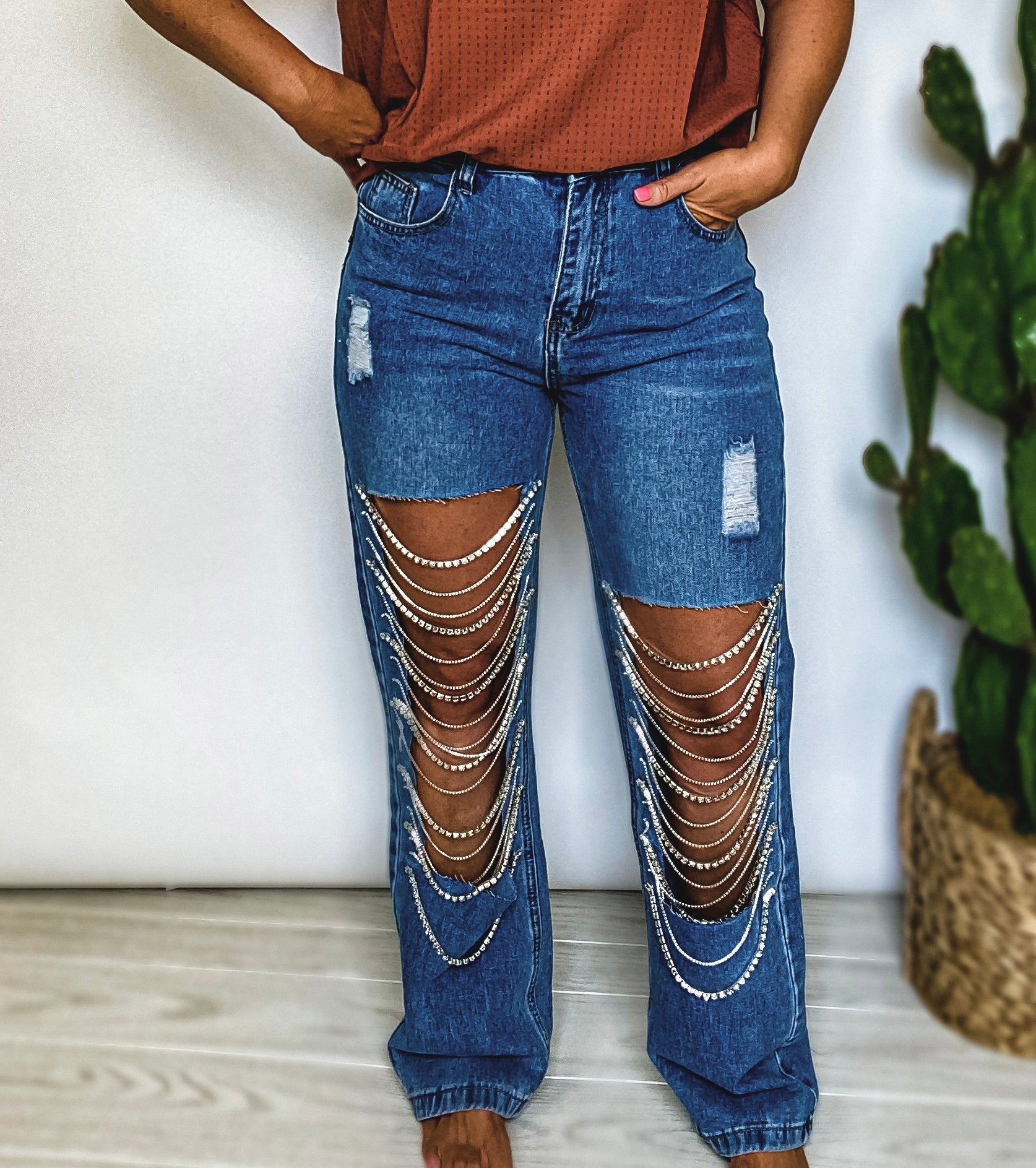Rhinestone Denim Jeans – Pistola Designs and Boutique