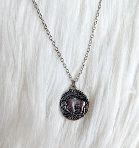 Dainty Buffalo Coin Necklace Set