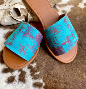 Rusted Turquoise Sandals