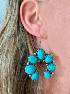 Western Turquoise Squash Earrings
