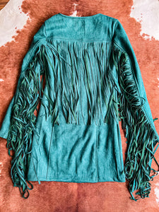 Kerosene Turquoise Fringe Dress