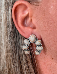 White Salton Squash Earrings