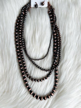 4 Strand Navajo Pearl Necklace Set {Copper}