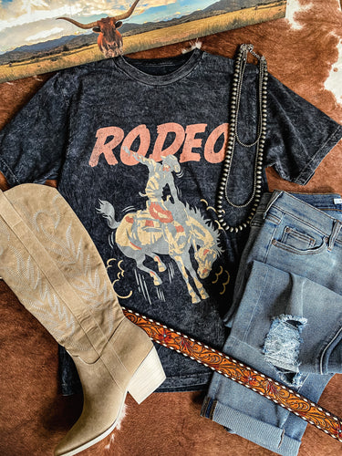 Mineral Wash Rodeo Tee {Black}