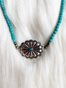 Tarleton Turquoise Concho Necklace