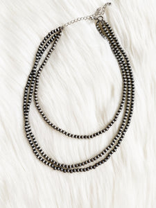 3 Strand 4mm Navajo Pearl Necklace