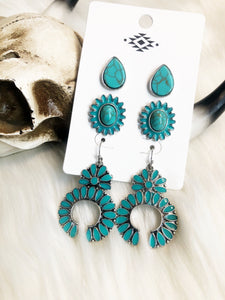 Old West Earring Trio