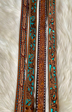 Tooled Purse Strap {Turquoise Inlay)