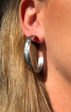 Silver Western Hoop Earrings