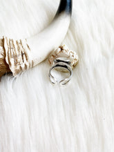 White Slab Stone Ring