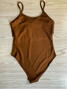 The Shiner Fringe Bodysuit {Brown}