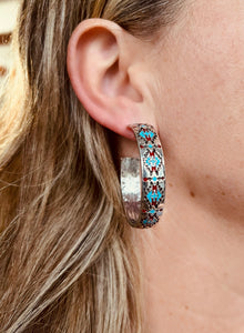 Naja Aztec Hoop Earrings